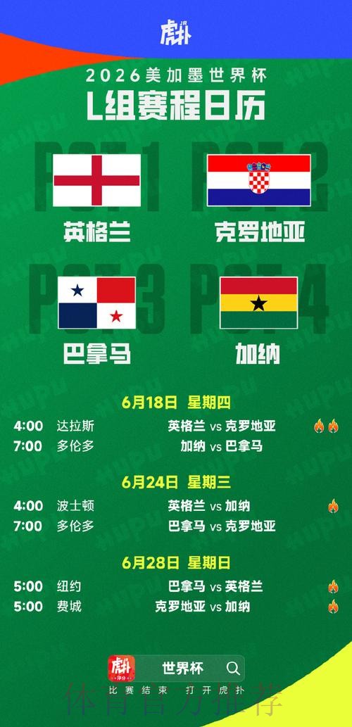 2026世界杯小组赛赛程时间安排